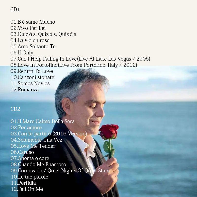 Andrea Bocelli My Love Songs 2 - đánh giá và giá Audio Music New Song