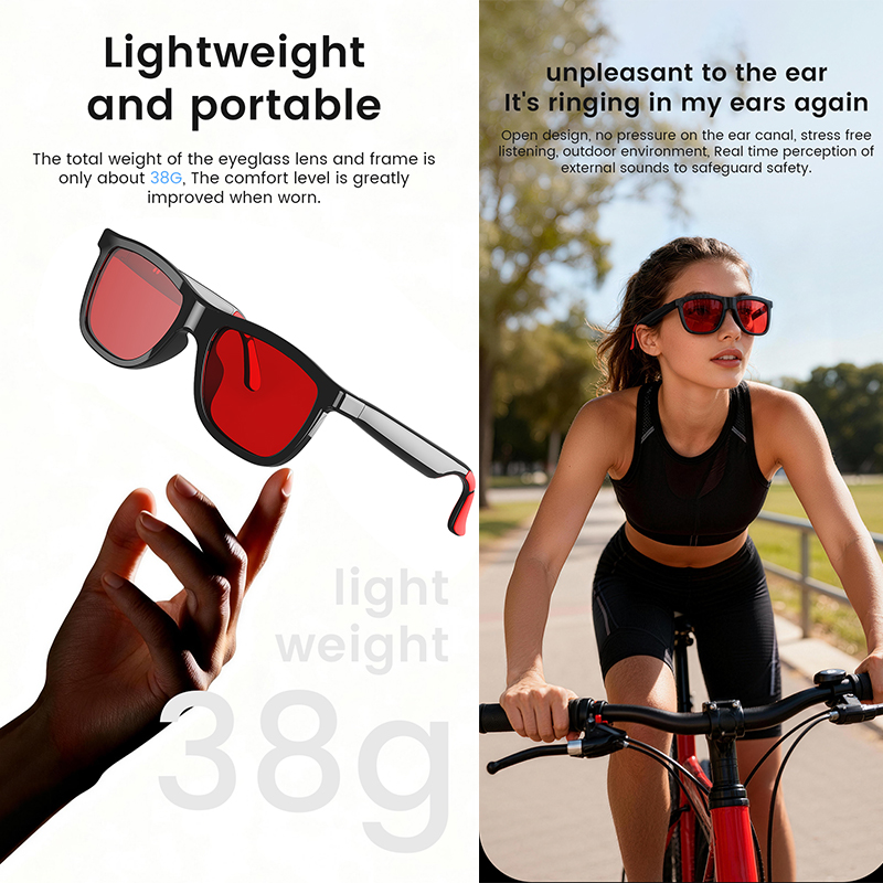 New AI Smart Audio Glasses 38g - đánh giá và giá Audio Music Arabic