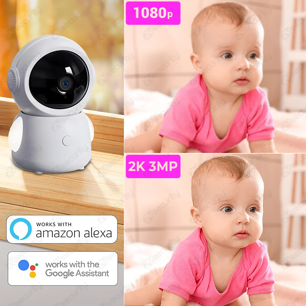 2K 3MP WiFi Baby Monitor with  - đánh giá và giá Audio Music Google