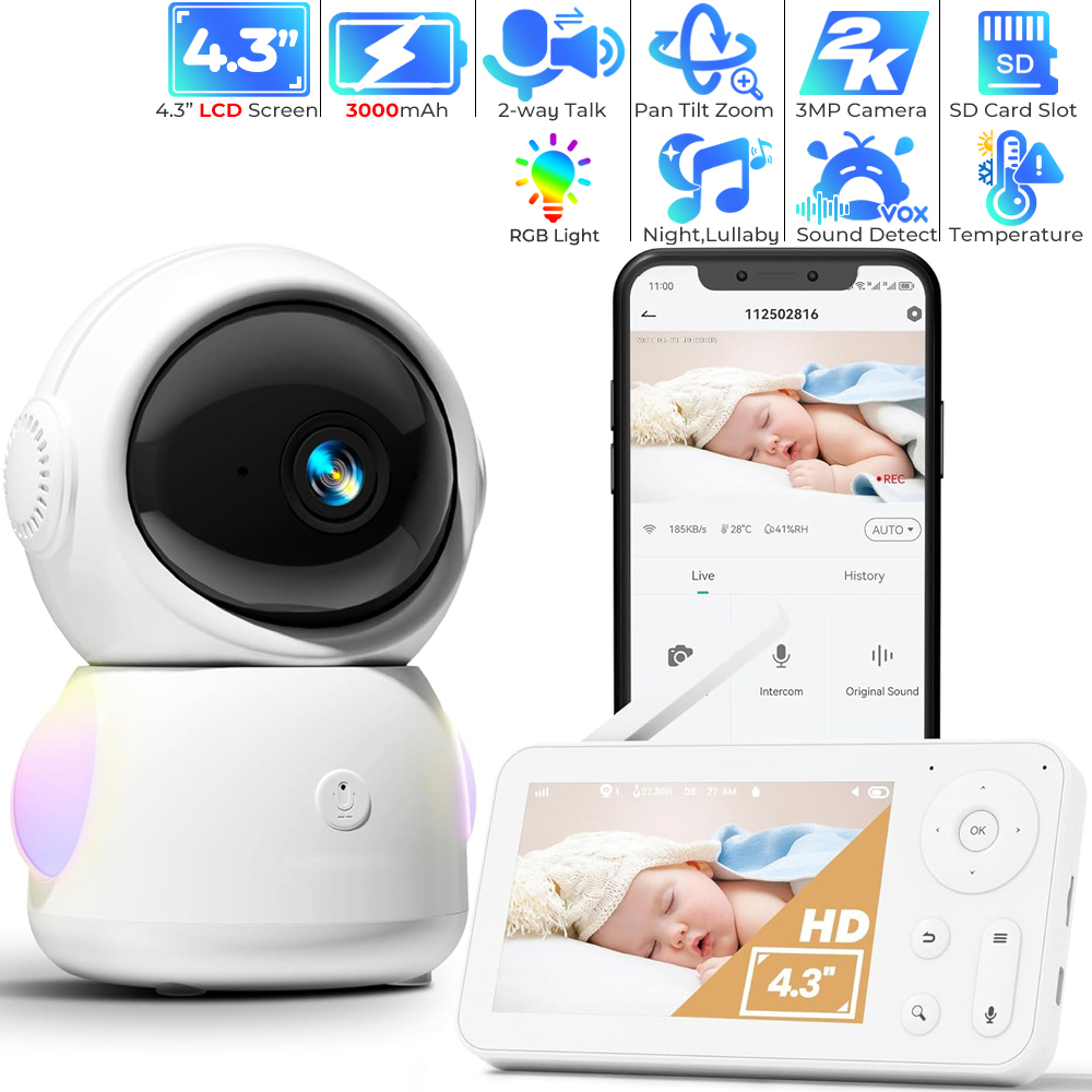 WiFi Baby Monitor with App Con - đánh giá và giá Audio Music Google