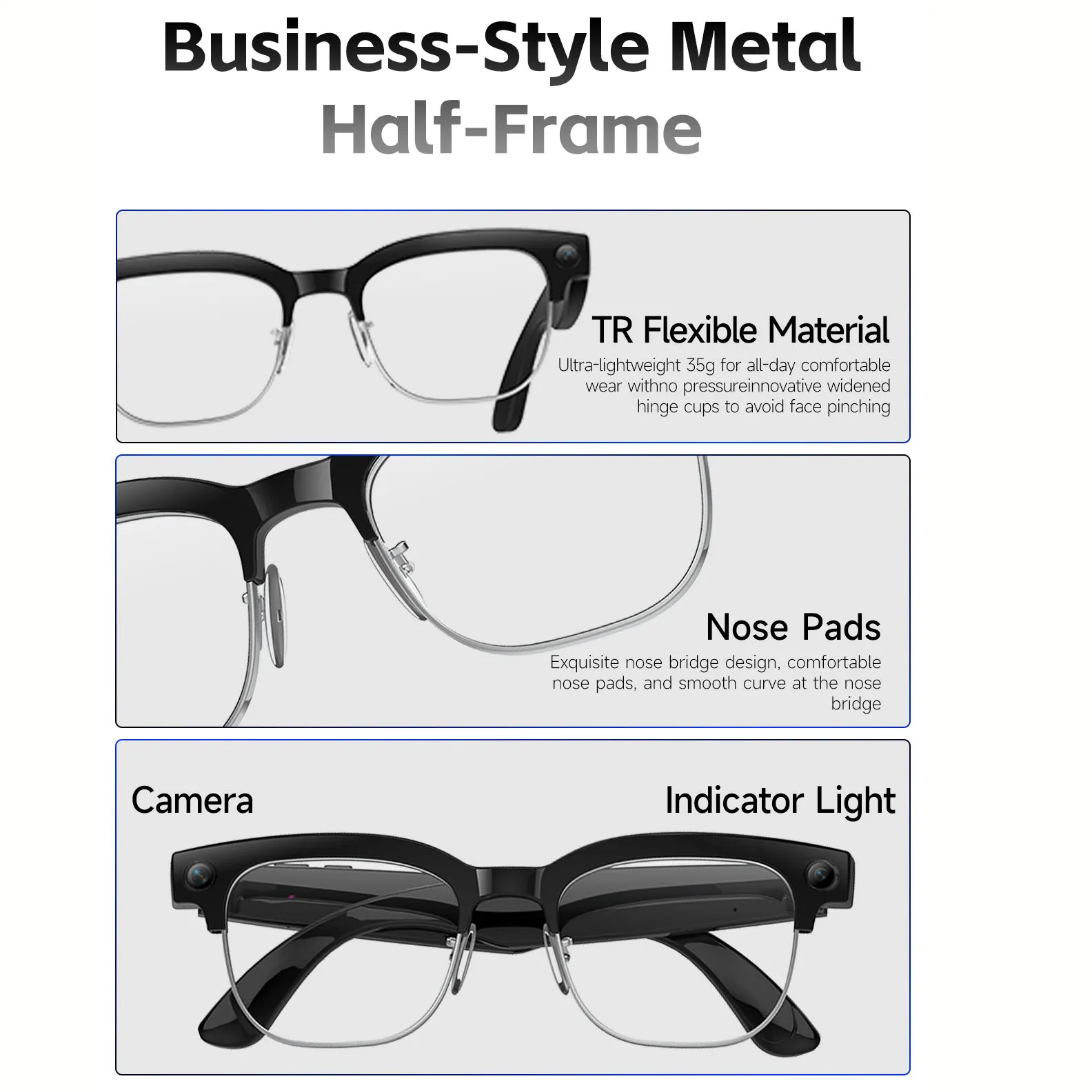 AI Smart Glasses with Voice Wa - đánh giá và giá Audio Music Arabic
