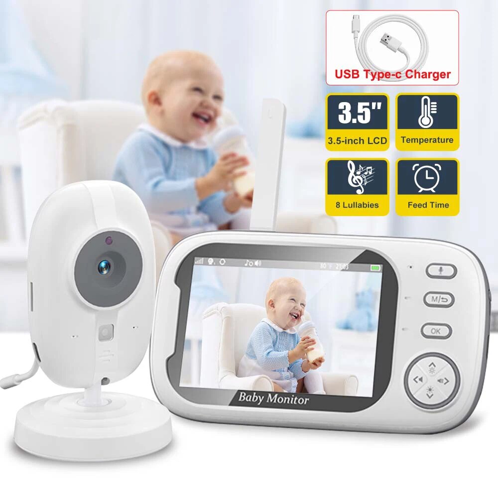 3.5'' Video Baby Monitor 2.4G  - đánh giá và giá Audio Detect Music