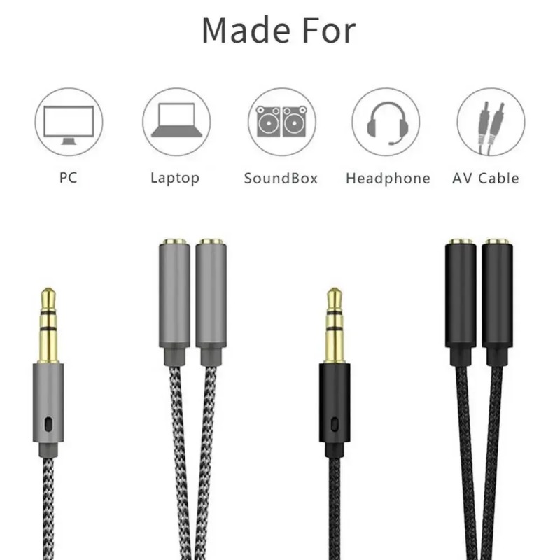 Headset Adapter Headphone Mic  - đánh giá và giá Audio Music Splitter