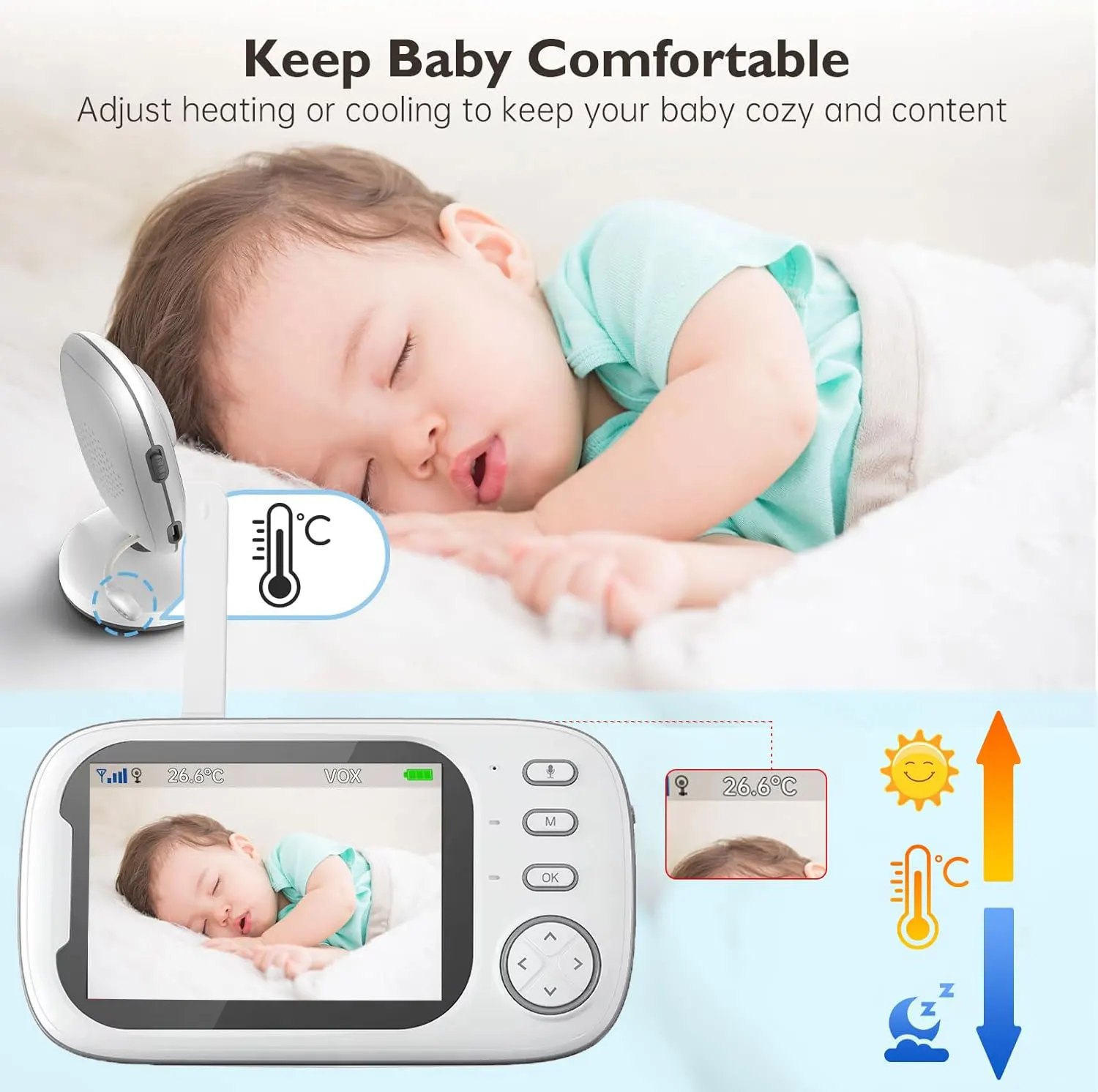 Video Baby Monitor 2.4G Mother - đánh giá và giá Audio Detect Music