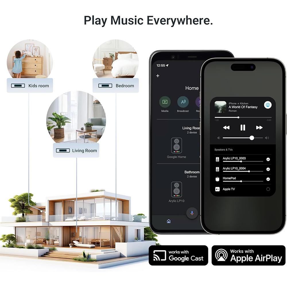 Arylic LP10 Wireless Music Str - đánh giá và giá Audio Music Google