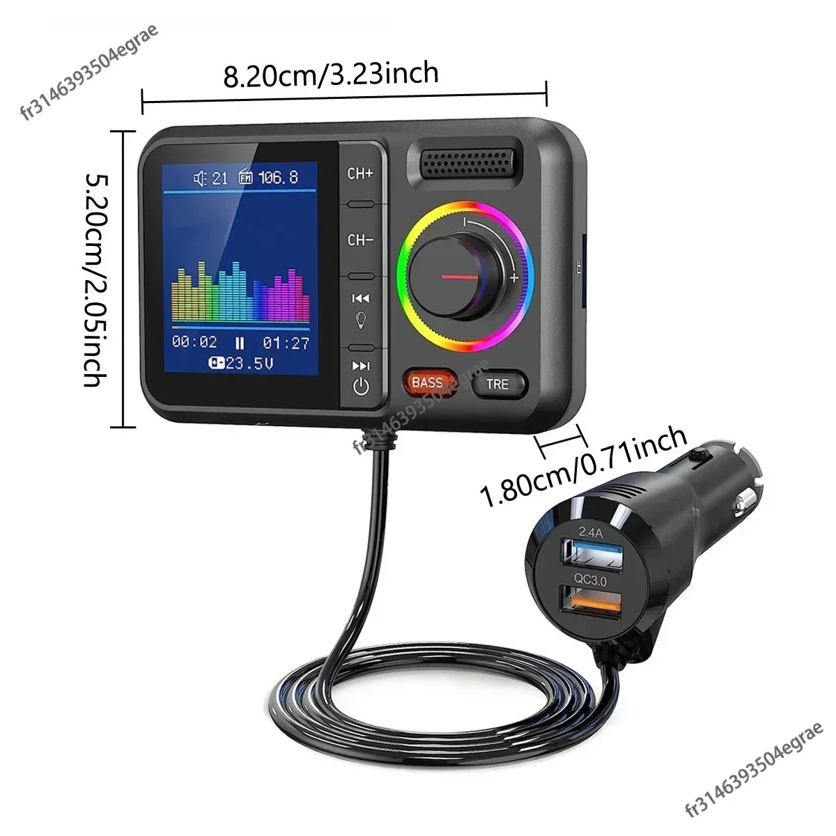 Wireless FM Transmitter with B - đánh giá và giá Audio Music Play