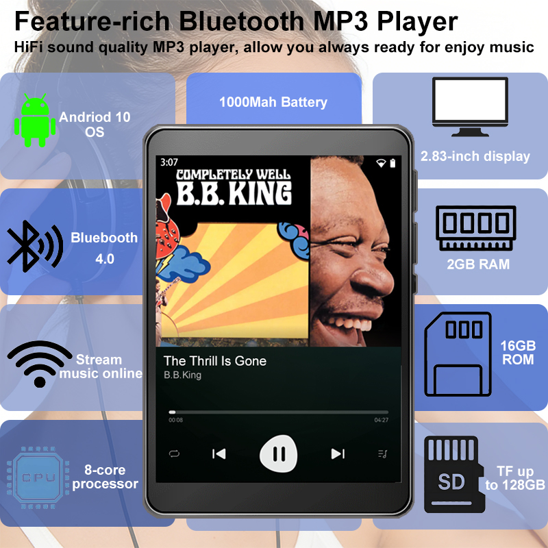WiFi MP3 Player Andriod 10 Spo - đánh giá và giá Audio Music To Download